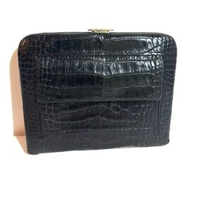 Lodis Black Crocodile Embossed print wallet